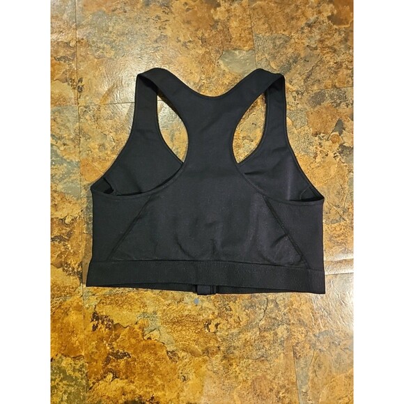 Avia Ladies Zip Front Sports Bra  XXL- 2XG Nylon Black *NO pads* ex condition(B2 - Picture 5 of 8